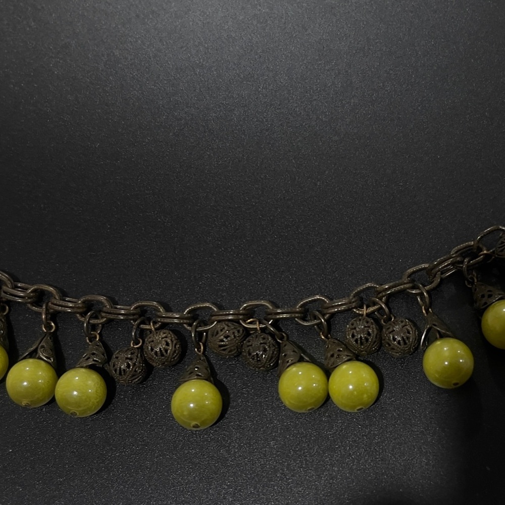 Elegant Yellow Beaded Necklace